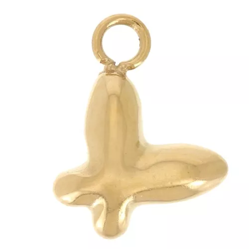 Dije Mariposa 9.5x7 mm - Acero inoxidable 304L Dorado x1
