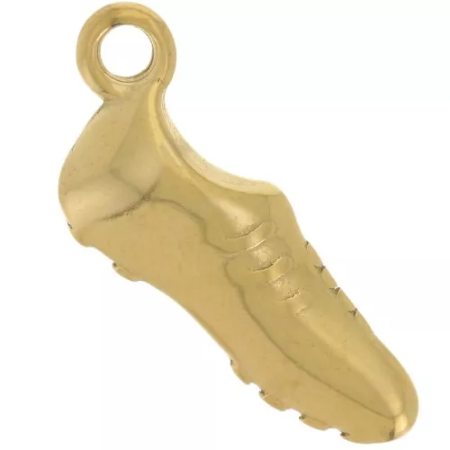 Dije bota de fútbol 20x8 mm - Acero inoxidable 304L Dorado x1
