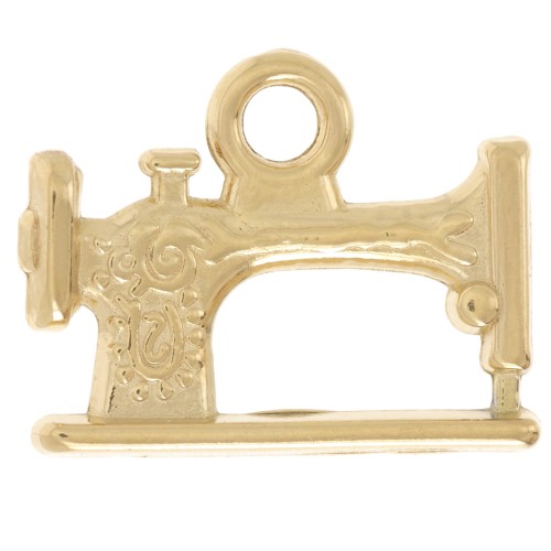 15x19 mm Dije Retro Máquina de Coser - Acero inoxidable 304L Dorado x1