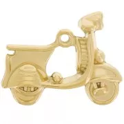 Colgante Vespa Scooter 18x23 mm - Acero inoxidable 304L Dorado x1