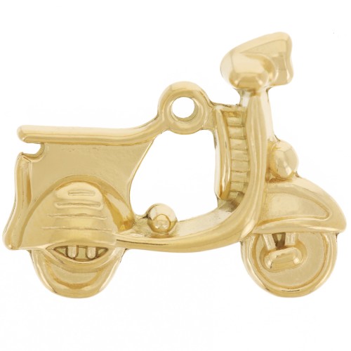 Colgante Vespa Scooter 18x23 mm - Acero inoxidable 304L Dorado x1
