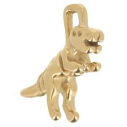 Dije Dinosaurio T-rex 14x16 mm - Acero inoxidable 304L Dorado x1