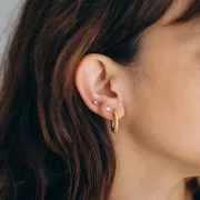 Piercing Redondo 2.5 mm Óxido de Circonio - Acero Inoxidable Dorado 316 x1