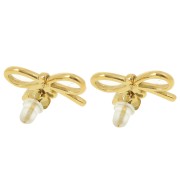 Ganchos pendientes 11x20 mm - Acero inoxidable 304L Dorado x2
