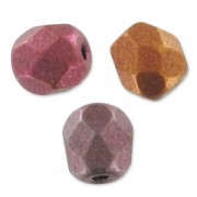 Facetadas 3 mm Purple Iris Gold x50