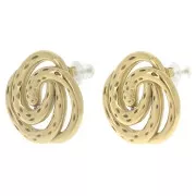 Ganchos pendientes en espiral de 20 mm - Acero inoxidable 304L Dorado x2