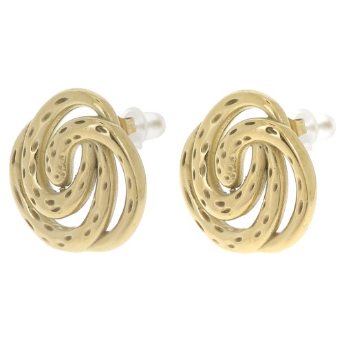 Ganchos pendientes en espiral de 20 mm - Acero inoxidable 304L Dorado x2
