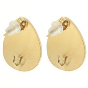 Ganchos pendientes curvados 20x16,5 mm Acero inoxidable 304L Dorado x2