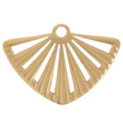 Colgante abanico calado 17x25 mm - Acero inoxidable 304L Dorado x1|raw }}
