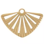 Colgante abanico calado 17x25 mm - Acero inoxidable 304L Dorado x1