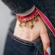 Dije de ancla 18x12 mm - Acero inoxidable 304L Dorado x1