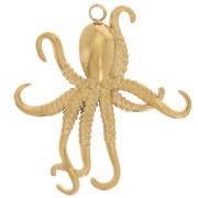 Colgante Pulpo 25x23 mm - Acero inoxidable 304L Dorado x1|raw }}