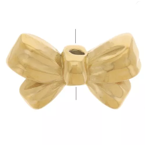 Nudo perla 9.5x15.5 mm - Acero inoxidable 304L Dorado x1