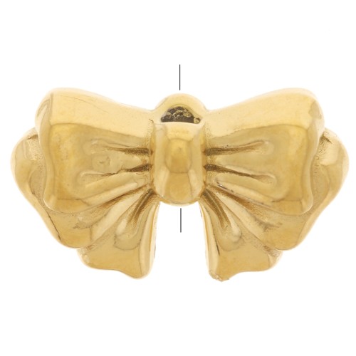 Nudo perla 9x15 mm - Acero inoxidable 304L Dorado x1