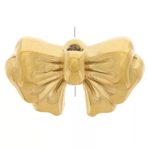 Nudo perla 9x15 mm - Acero inoxidable 304L Dorado x1