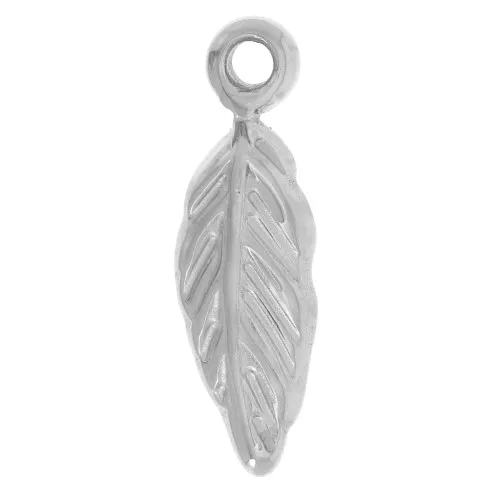 Dije de hoja 16x5 mm - Acero inoxidable 304L x1
