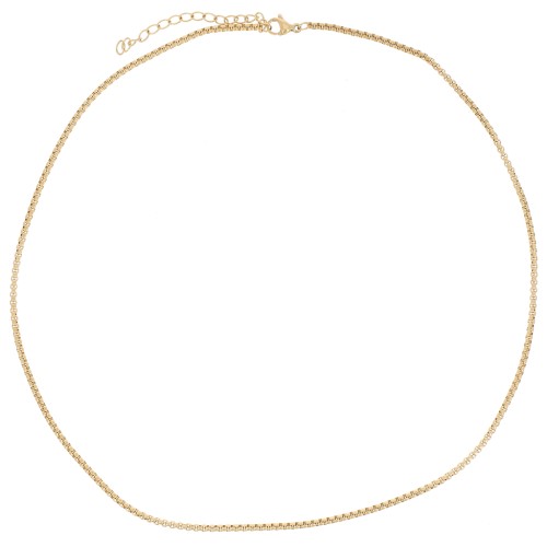 Gargantilla de malla veneciana de 2mm - Acero inoxidable 304L Dorado x44cm