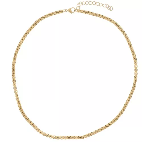 Gargantilla de malla veneciana de 4mm - Acero inoxidable 304L Dorado x44cm