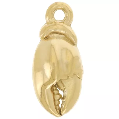Colgante pinza cangrejo 21x9 mm - Acero inoxidable 304L Dorado x1