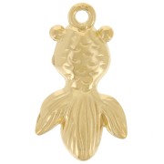 Colgante carpa koï 25x15 mm - Acero inoxidable 304L Dorado x1