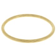 64.5mm Twisted Pulsera brazalete - Acero inoxidable 304L Dorado x1|raw }}