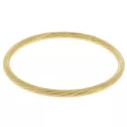 64.5mm Twisted Pulsera brazalete - Acero inoxidable 304L Dorado x1