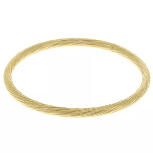 64.5mm Twisted Pulsera brazalete - Acero inoxidable 304L Dorado x1