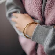 Pulsera brazalete de 65 mm - Acero inoxidable 304L Dorado x1