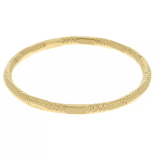 Pulsera brazalete vintage efecto rayas y perlas - 65 mm - Acero inoxidable 304L Dorado x1