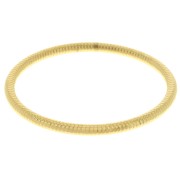 Pulsera brazalete acanalada de 65 mm - Acero inoxidable 304L Dorado x1
