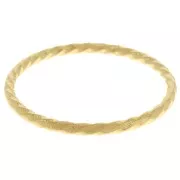 Pulsera brazalete ondulado de 64 mm - Acero inoxidable 304L Dorado x1
