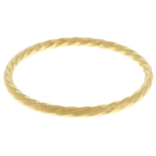 Pulsera brazalete ondulado de 64 mm - Acero inoxidable 304L Dorado x1