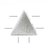 Separador triángulo 7 mm rodiado cepillado HQ