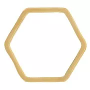 Anillas hexagonales de montaje y tejido 12x13 mm - Acero inoxidable 304L Dorado x10