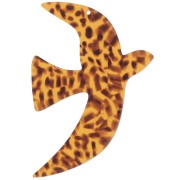 Colgante Pájaro de acetato 49x36 mm exclusividad Perles&Co - Marrón terrazo - Negro x1|raw }}