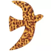 Colgante - Dije - Pendentif oiseau en acétate 49x36 mm exclu Perles&Co - Terrazzo Marron - Noir x1 Pendentif oiseau en acétate 49x36 mm exclu Perles&Co - Terrazzo Marron - Noir x1