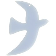 Colgante acrílico translúcido pájaro 49x36mm (exclusividad Perles&Co) - Azul glaciar|raw }}