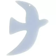 Azul - Colgante acrílico translúcido pájaro 49x36mm (exclusividad Perles&Co) - Azul glaciar Colgante acrílico translúcido pájaro 49x36mm (exclusividad Perles&Co) - Azul glaciar