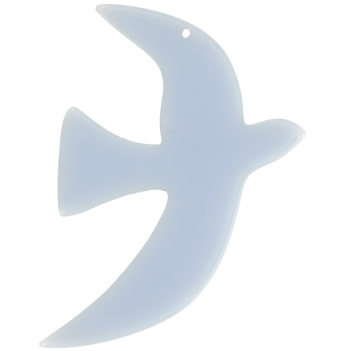 Colgante acrílico translúcido pájaro 49x36mm (exclusividad Perles&Co) - Azul glaciar