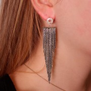 Colgante chaine serpentine 80 mm rodiado HQ x1