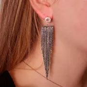 Colgante chaine serpentine 80 mm rodiado HQ x1