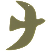 Colgante acrílico pájaro 49x36 mm exclusividad Perles&Co - Kaki x1|raw }}