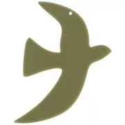 Verde - Colgante acrílico pájaro 49x36 mm exclusividad Perles&Co - Kaki x1 Colgante acrílico pájaro 49x36 mm exclusividad Perles&Co - Kaki x1