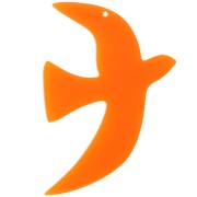 Colgante pájaro acetato translúcido 49x36 mm excluido Perles&Co - Naranja x1|raw }}