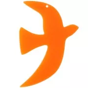 Naranja - Pendentif oiseau en acetate translucide 49x36 mm exclu Perles&Co - Orange x1 Pendentif oiseau en acetate translucide 49x36 mm exclu Perles&Co - Orange x1