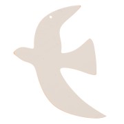 Colgante pájaro acetato translúcido 49x36 mm excluido Perles&Co - Naranja x1