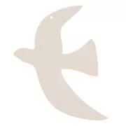 Colgante pájaro acetato translúcido 49x36 mm excluido Perles&Co - Naranja x1