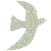 Verde - Colgante acrílico pájaro 49x36 mm exclusividad Perles&Co - Brillo verde musgo x1 Colgante acrílico pájaro 49x36 mm exclusividad Perles&Co - Brillo verde musgo x1