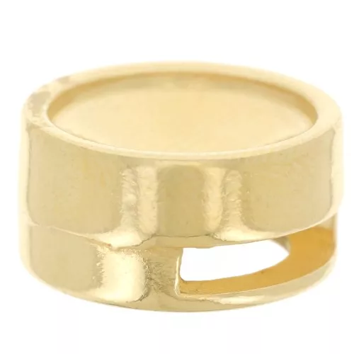Empujador redondo para rivoli 12 mm y para encaje 10 mm - Dorado con oro fino x1