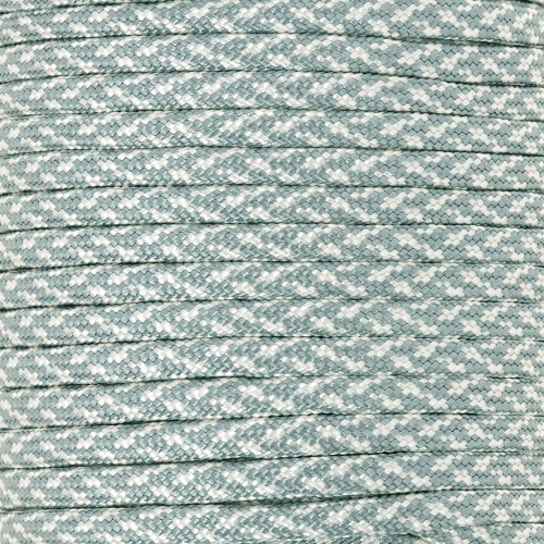Paracord - Cordón de paracaídas plano de 4 mm - Gris - Blanco x1m